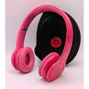 Beats by Dr. Dre Solo HD Wired On-Ear Headphones Hot Pink with Case Corded